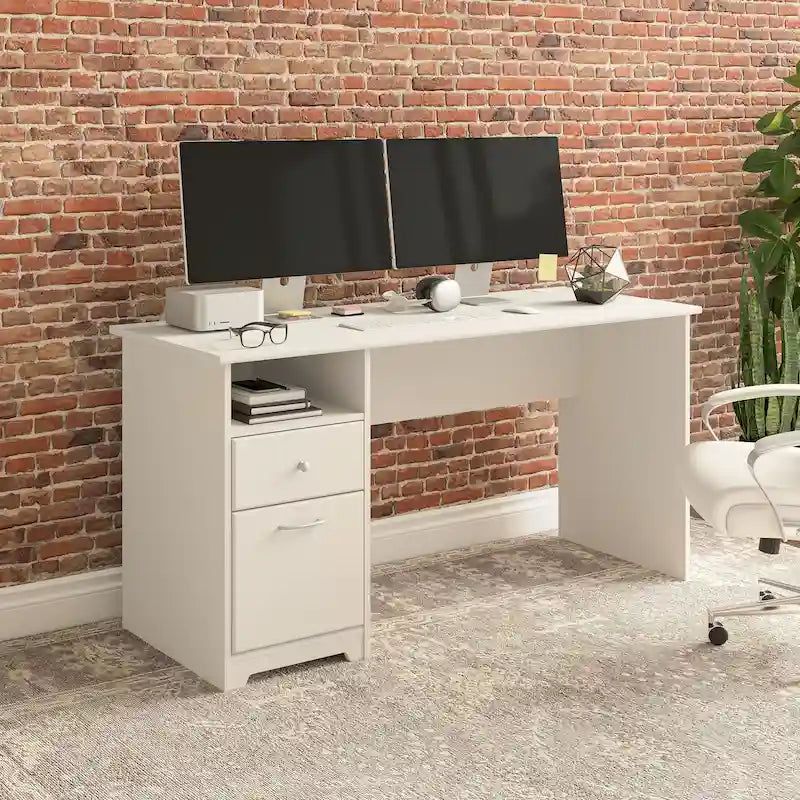 Bureau informatique de 60 W avec tiroirs et rangement