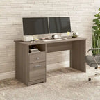 Bureau informatique de 60 W avec tiroirs et rangement
