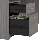 Bureau informatique de 60 W avec tiroirs et rangement