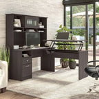 Bureau informatique de 60 W avec tiroirs et rangement