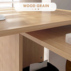 Bureau d'angle moderne en L avec support réglable et grand espace de rangement pour la maison ou les petits espaces