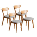 Chaise de salle à manger en bois de chêne naturel