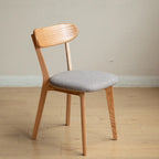 Chaise de salle à manger en bois de chêne naturel