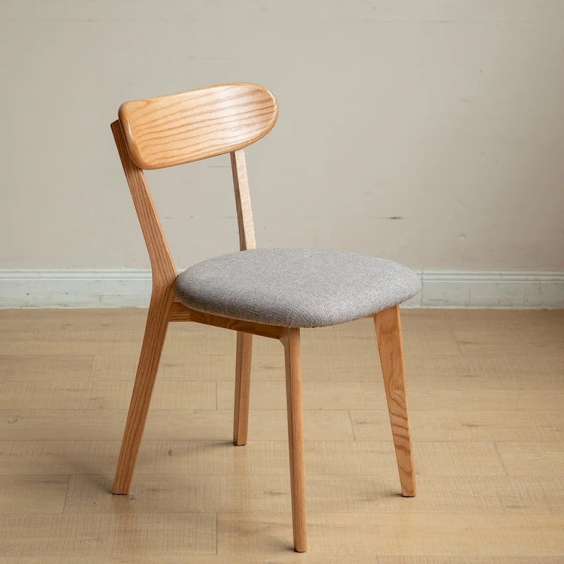 Chaise de salle à manger en bois de chêne naturel