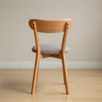 Chaise de salle à manger en bois de chêne naturel