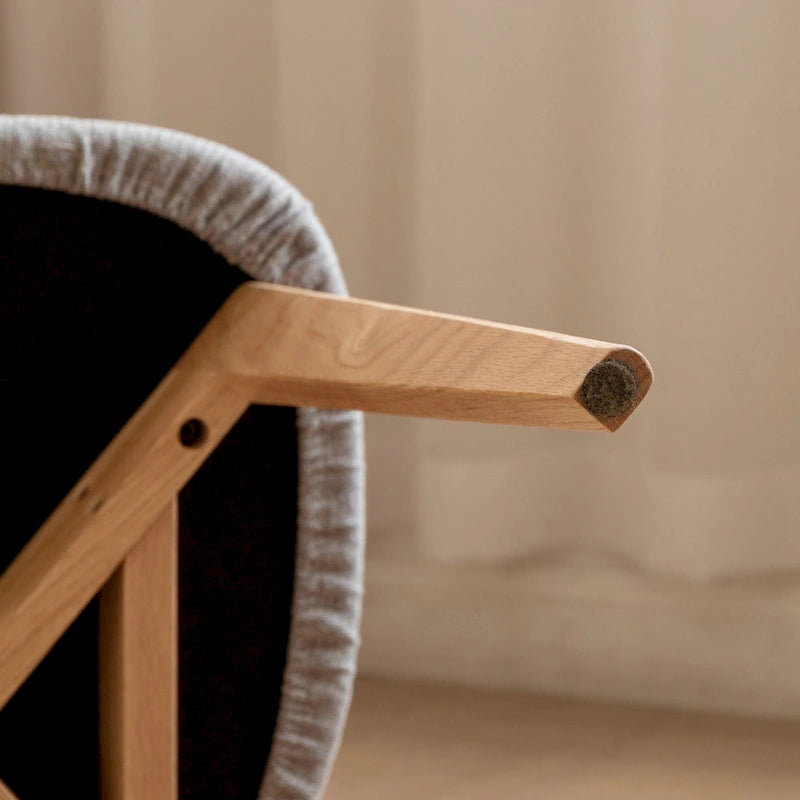 Chaise de salle à manger en bois de chêne naturel