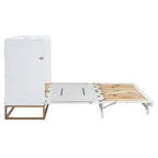 Lit escamotable Queen avec meuble de rangement, multifonctionnel, capacité de 180 kg