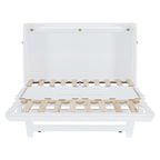 Lit escamotable Queen avec meuble de rangement, multifonctionnel, capacité de 180 kg