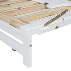 Lit escamotable Queen avec meuble de rangement, multifonctionnel, capacité de 180 kg