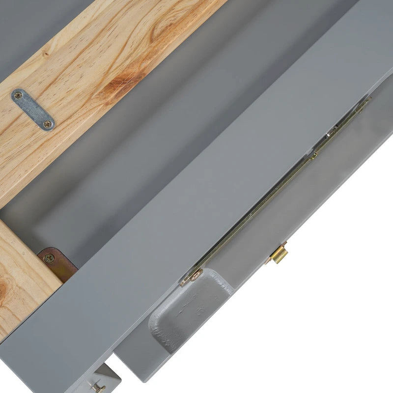 Lit escamotable Queen avec meuble de rangement, multifonctionnel, capacité de 180 kg