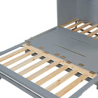 Lit escamotable Queen avec meuble de rangement, multifonctionnel, capacité de 180 kg