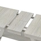 Table de salle à manger rectangulaire extensible en bois massif avec banc