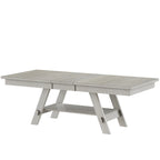 Table de salle à manger rectangulaire extensible en bois massif avec banc
