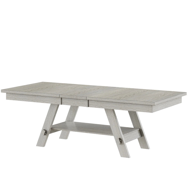 Table de salle à manger rectangulaire extensible en bois massif avec banc
