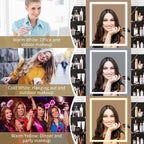 Coiffeuse de maquillage avec miroir, lumières et tabouret