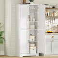 Armoire de cuisine autoportante, meuble de rangement avec portes et étagères