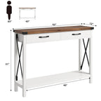 Console de ferme avec 2 tiroirs
