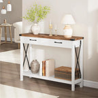 Console de ferme avec 2 tiroirs