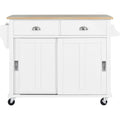 Chariot de cuisine avec plan de travail rabattable en bois d'hévéa (tabouret non inclus)