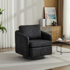 Fauteuil pivotant en chenille noir et gris de 80 cm