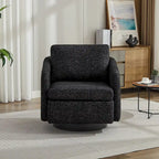 Fauteuil pivotant en chenille noir et gris de 80 cm