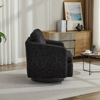 Fauteuil pivotant en chenille noir et gris de 80 cm