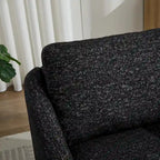 Fauteuil pivotant en chenille noir et gris de 80 cm