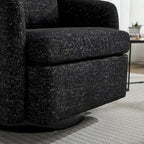 Fauteuil pivotant en chenille noir et gris de 80 cm