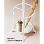 Porte-manteau sur pied moderne avec cadre en métal et porte-parapluie pour la maison et le bureau - 39,9 P x 39,9 L x 175 H cm