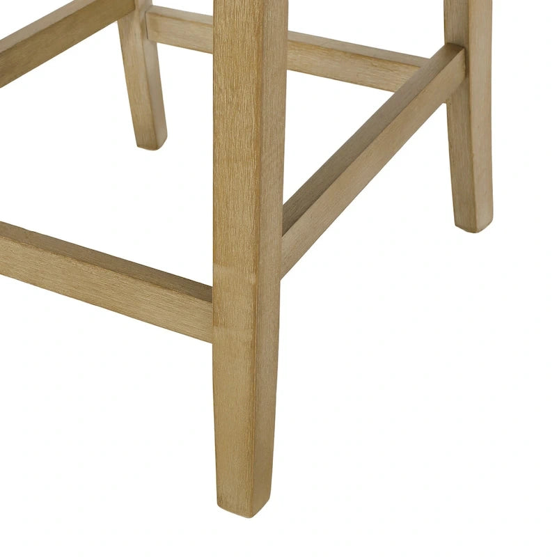 Tabouret de comptoir 26 po en tissu et en hévéa