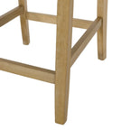 Tabouret de comptoir 26 po en tissu et en hévéa