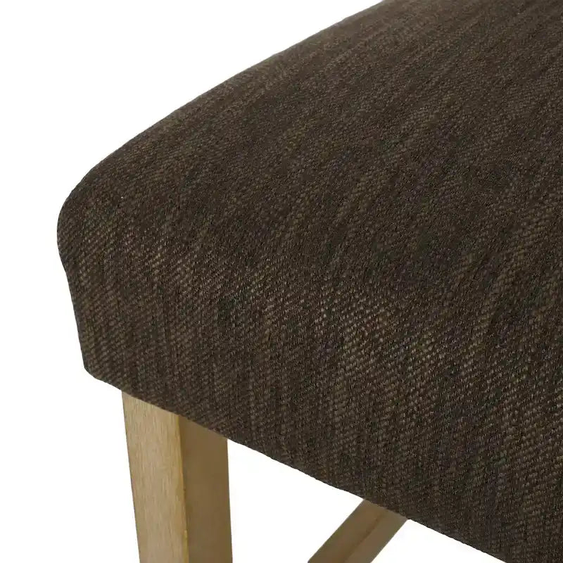 Tabouret de comptoir 26 po en tissu et en hévéa