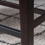 Tabouret de comptoir contemporain rembourré en forme de selle avec garniture cloutée