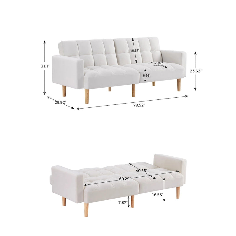 Canapé Convertible Moderne en Velours 79,52W