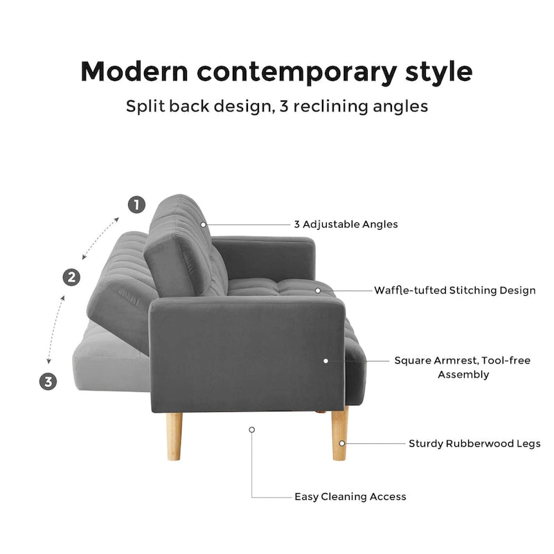 Canapé Convertible Moderne en Velours 79,52W