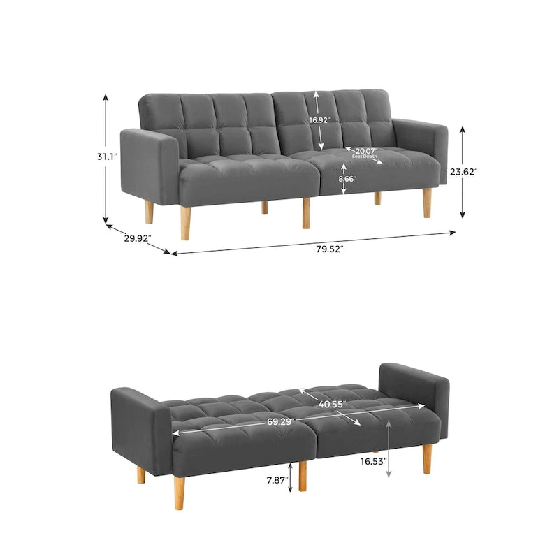 Canapé Convertible Moderne en Velours 79,52W