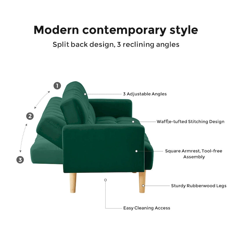 Canapé Convertible Moderne en Velours 79,52W