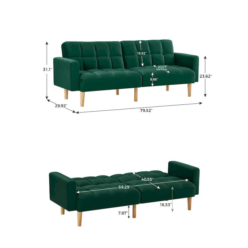 Canapé Convertible Moderne en Velours 79,52W