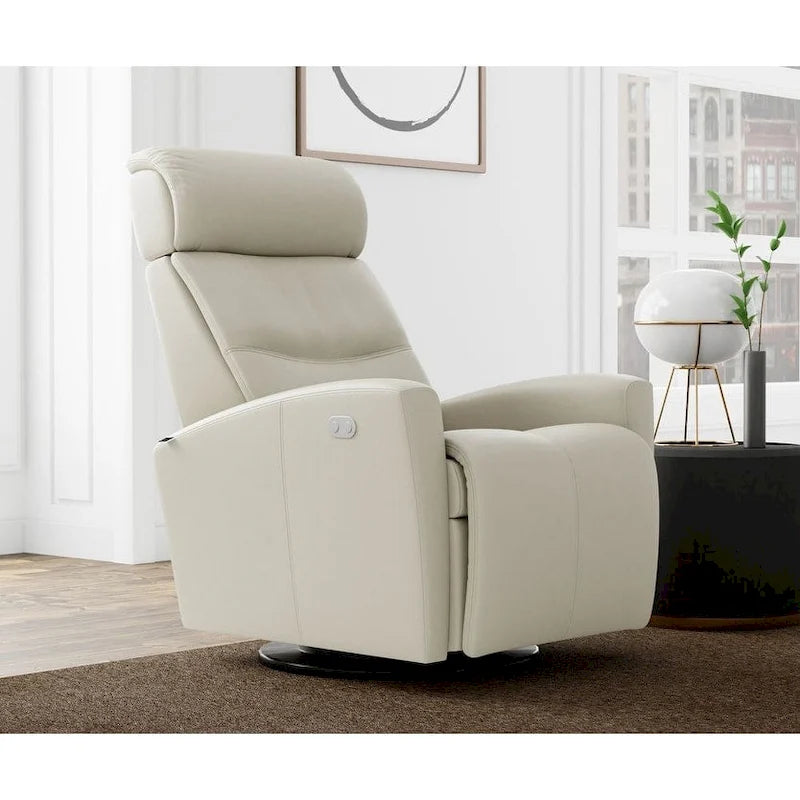 Fauteuil relax en cuir pivotant