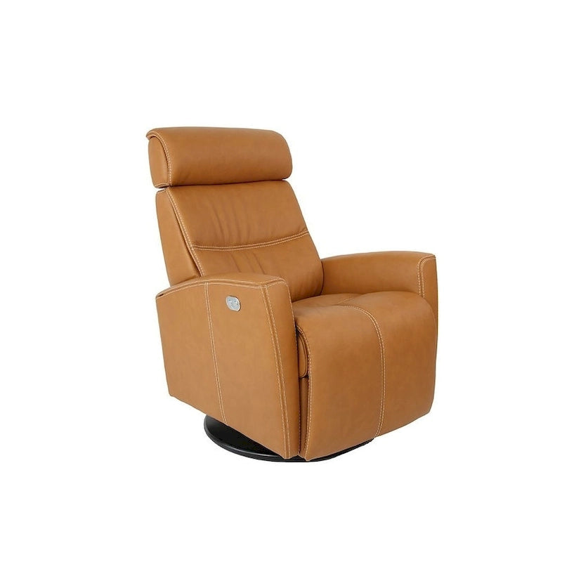 Fauteuil relax en cuir pivotant