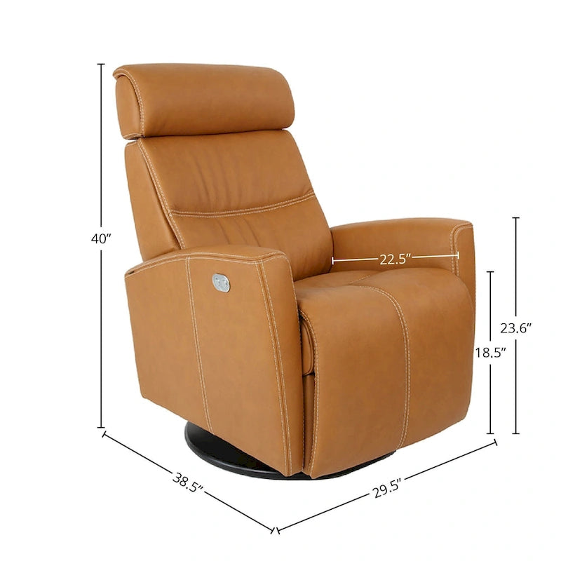 Fauteuil relax en cuir pivotant