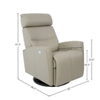 Fauteuil relax en cuir pivotant