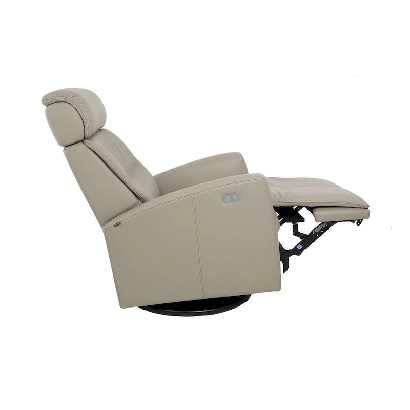 Fauteuil relax en cuir pivotant