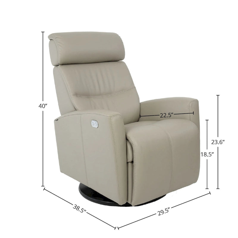 Fauteuil relax en cuir pivotant