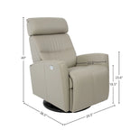 Fauteuil relax en cuir pivotant