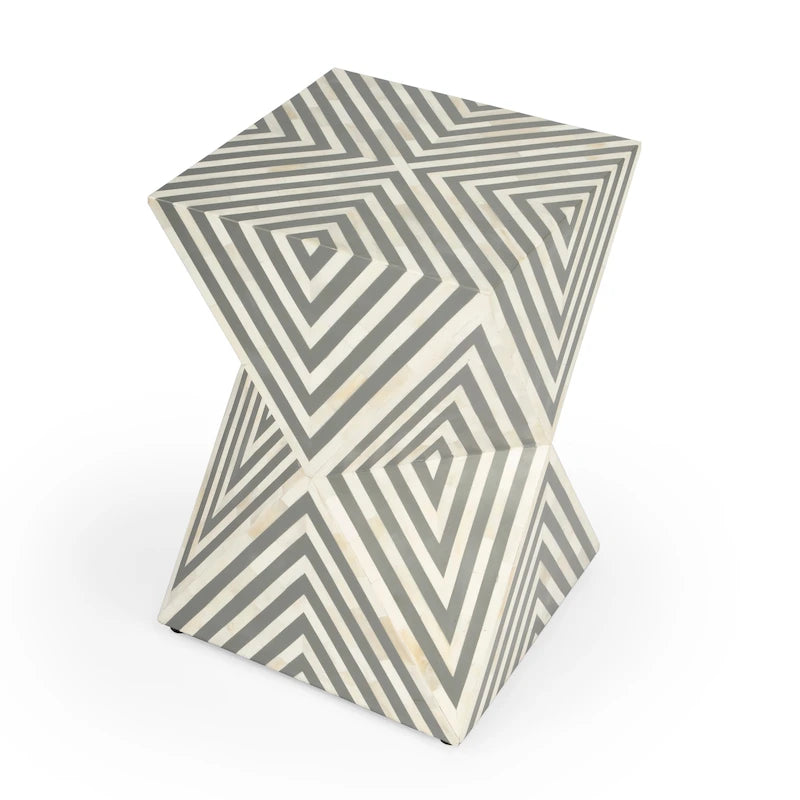Table d'appoint en marqueterie d'os