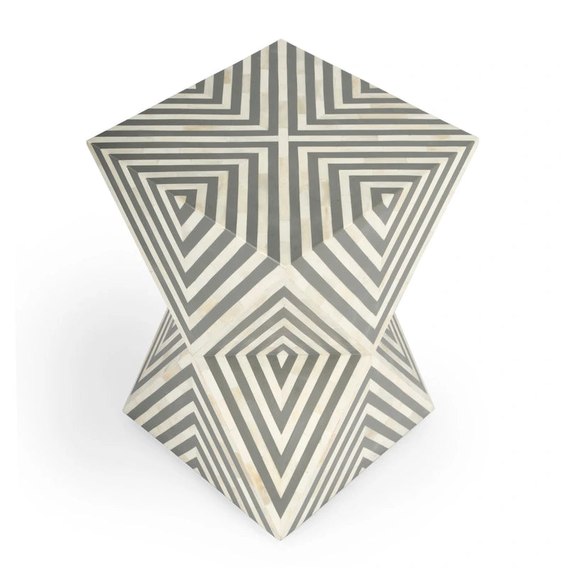 Table d'appoint en marqueterie d'os