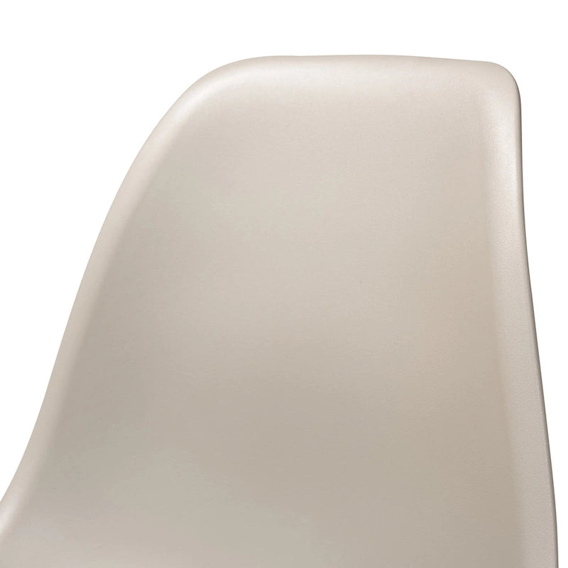 Chaise de salle à manger moderne contemporaine en plastique et bois