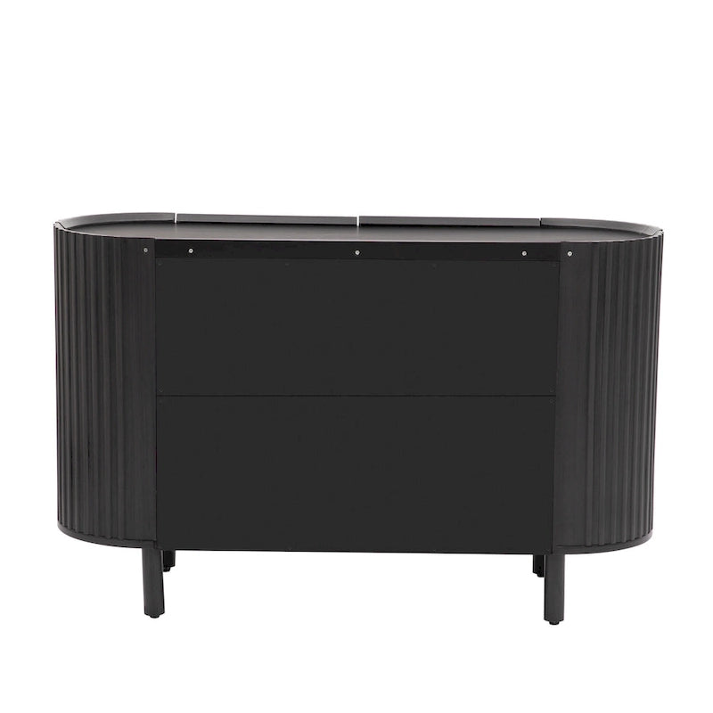 Enfilade de luxe légère au design incurvé avec étagères réglables