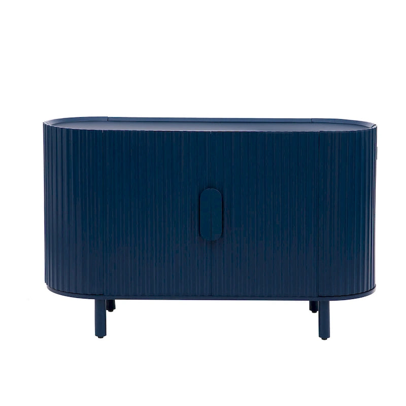 Enfilade de luxe légère au design incurvé avec étagères réglables
